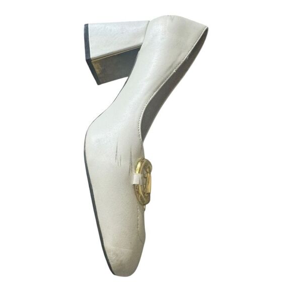 Gucci SZ 39 Horsebit Accent Leather Pumps - Picture 6 of 8